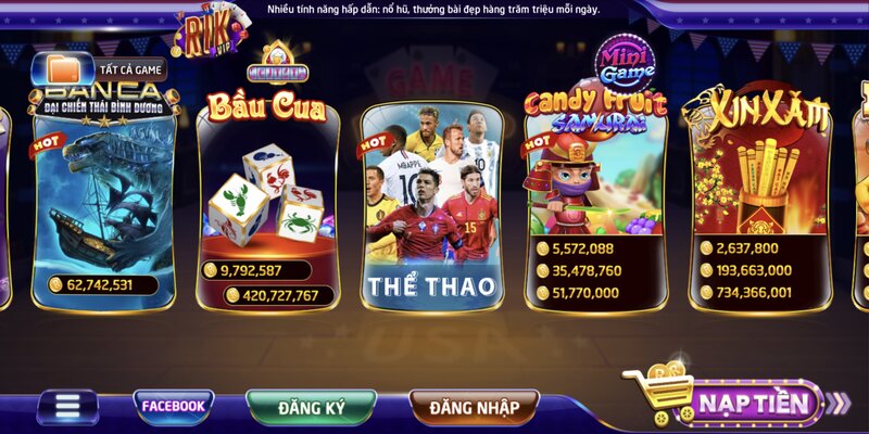 Kho game rikvip cực khủng