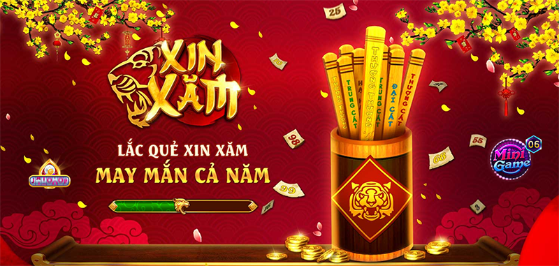 Các thao tác để tham gia chơi xin xăm tại cổng game